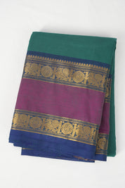 Green Kanchi Cotton Saree - SRGKCS955