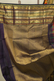 Multicolour Checks Kanjivaram Silk Saree - SRMCKSS1071