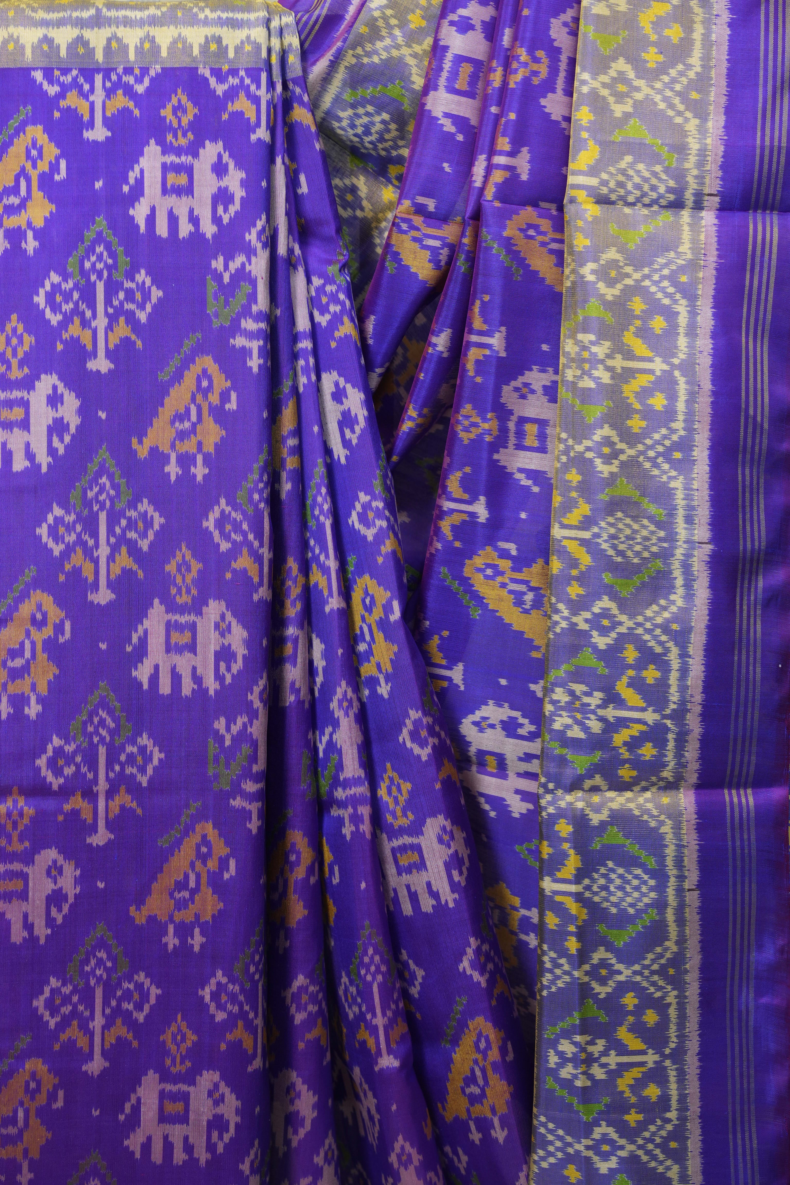 Dual Tone Purple Rajkot Patola Silk Saree - SRDTPRPSS632