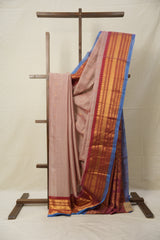 Two Tone Pink Gadwal Cotton Silk Saree - SRTTPGCSS162