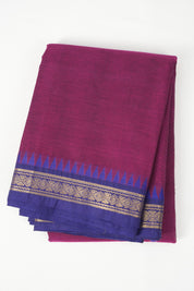 Magenta Kanchi Cotton Saree - SRMKCS957