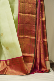 Mint Green Kanjivaram Silk Saree - SRMGKSS1065