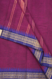 Magenta Kanchi Cotton Saree - SRMKCS957