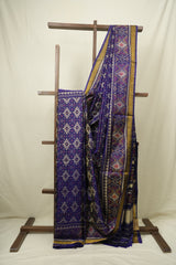 Navy Blue Rajkot Patola Silk Saree - SRNBRPSS631