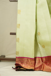 Mint Green Kanjivaram Silk Saree - SRMGKSS1065