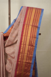 Two Tone Pink Gadwal Cotton Silk Saree - SRTTPGCSS162