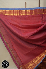 Two Tone Pink Gadwal Cotton Silk Saree - SRTTPGCSS162