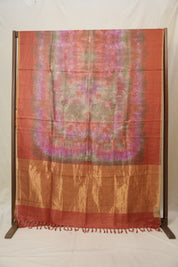 Red Multicolor Tussar Silk Saree - SRRMTSS1757