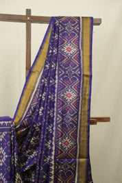 Navy Blue Rajkot Patola Silk Saree - SRNBRPSS631