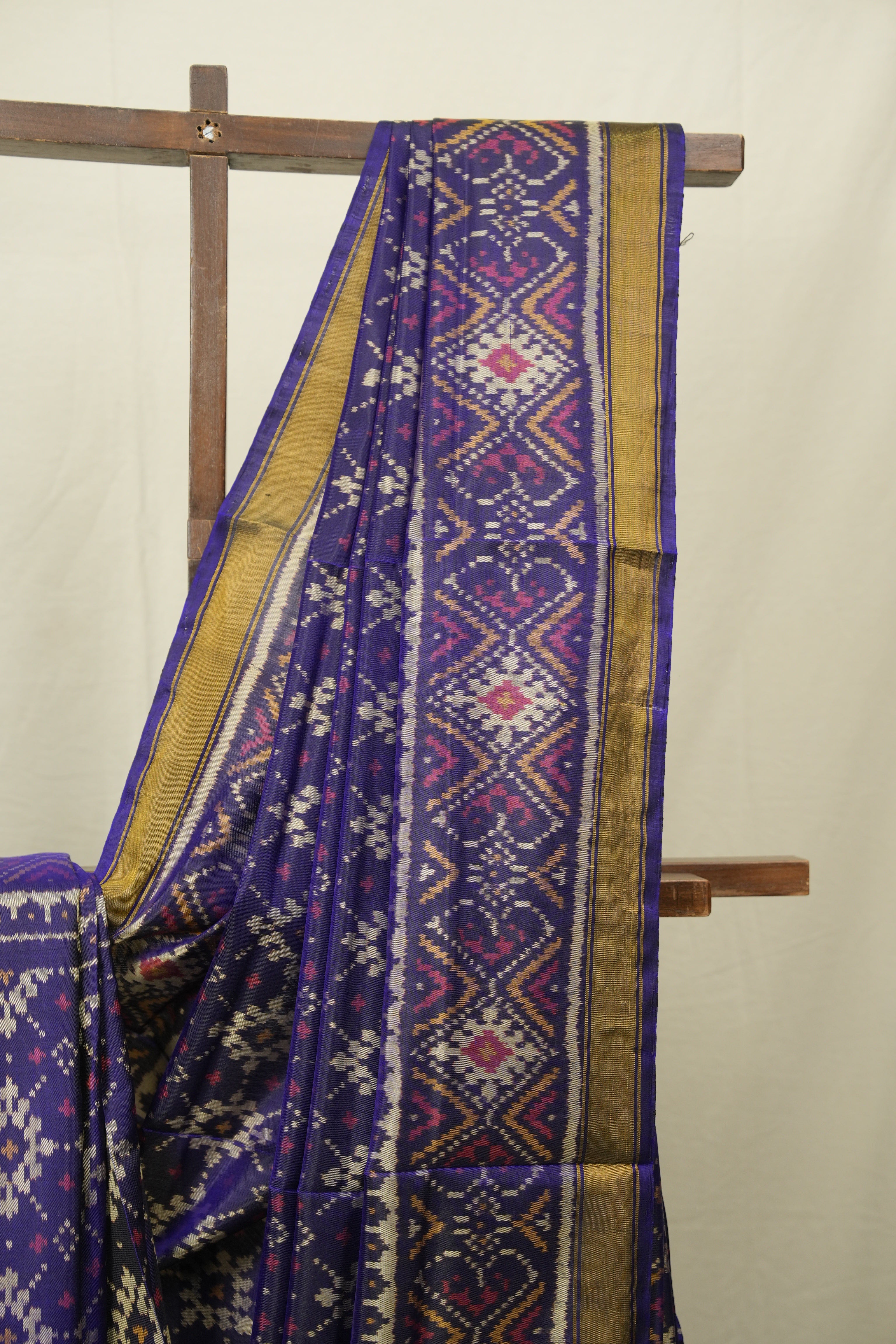 Navy Blue Rajkot Patola Silk Saree - SRNBRPSS631