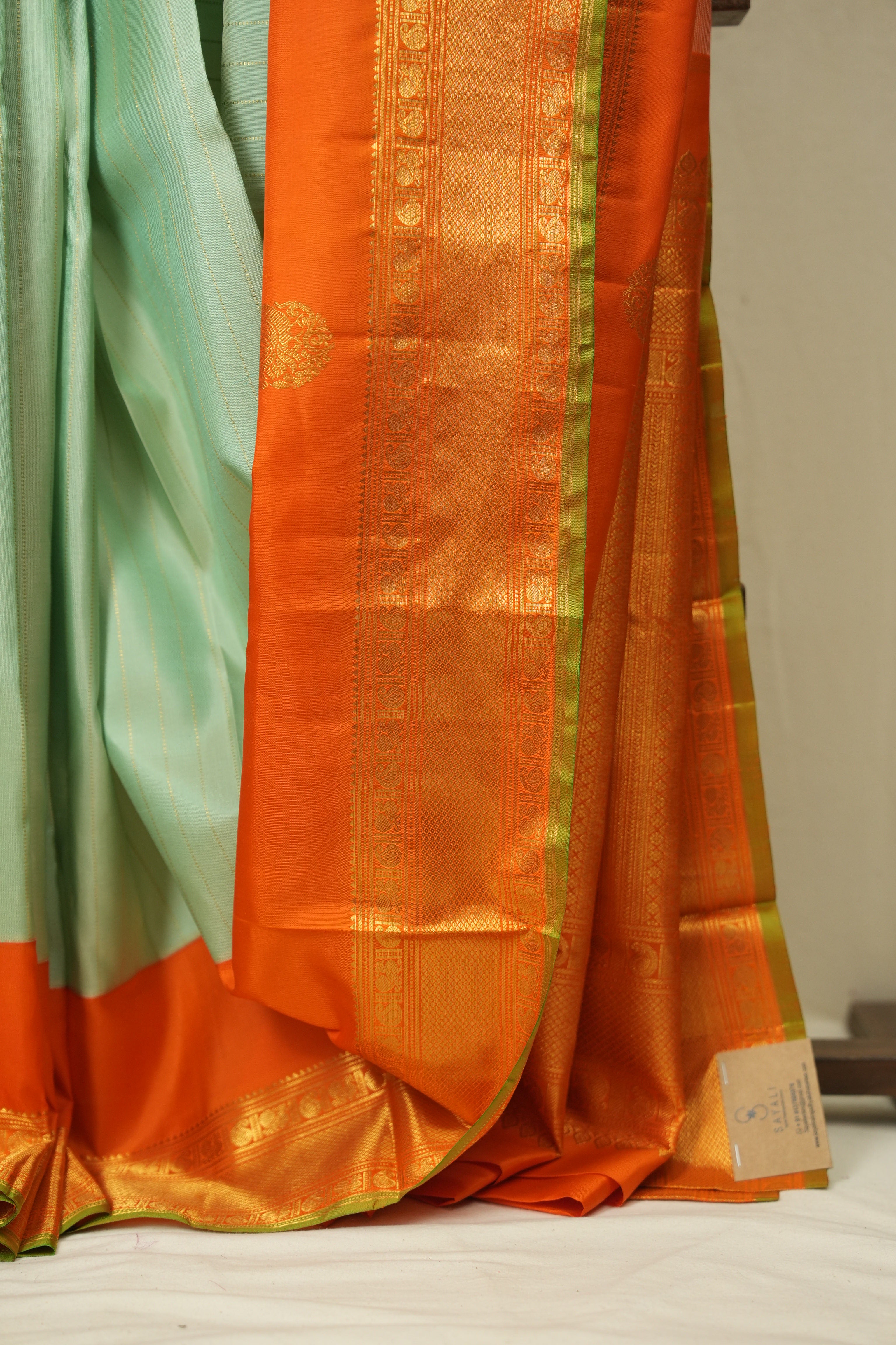 Pista Green Kanjivaram Silk Saree - SRPGKSS1073