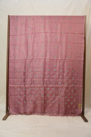 Dusty Pink Machine Embroidered Tussar Silk Saree - SRDPMETSS1522