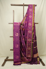 Magenta Rajkot Patola Silk Saree - SRMRPSS634