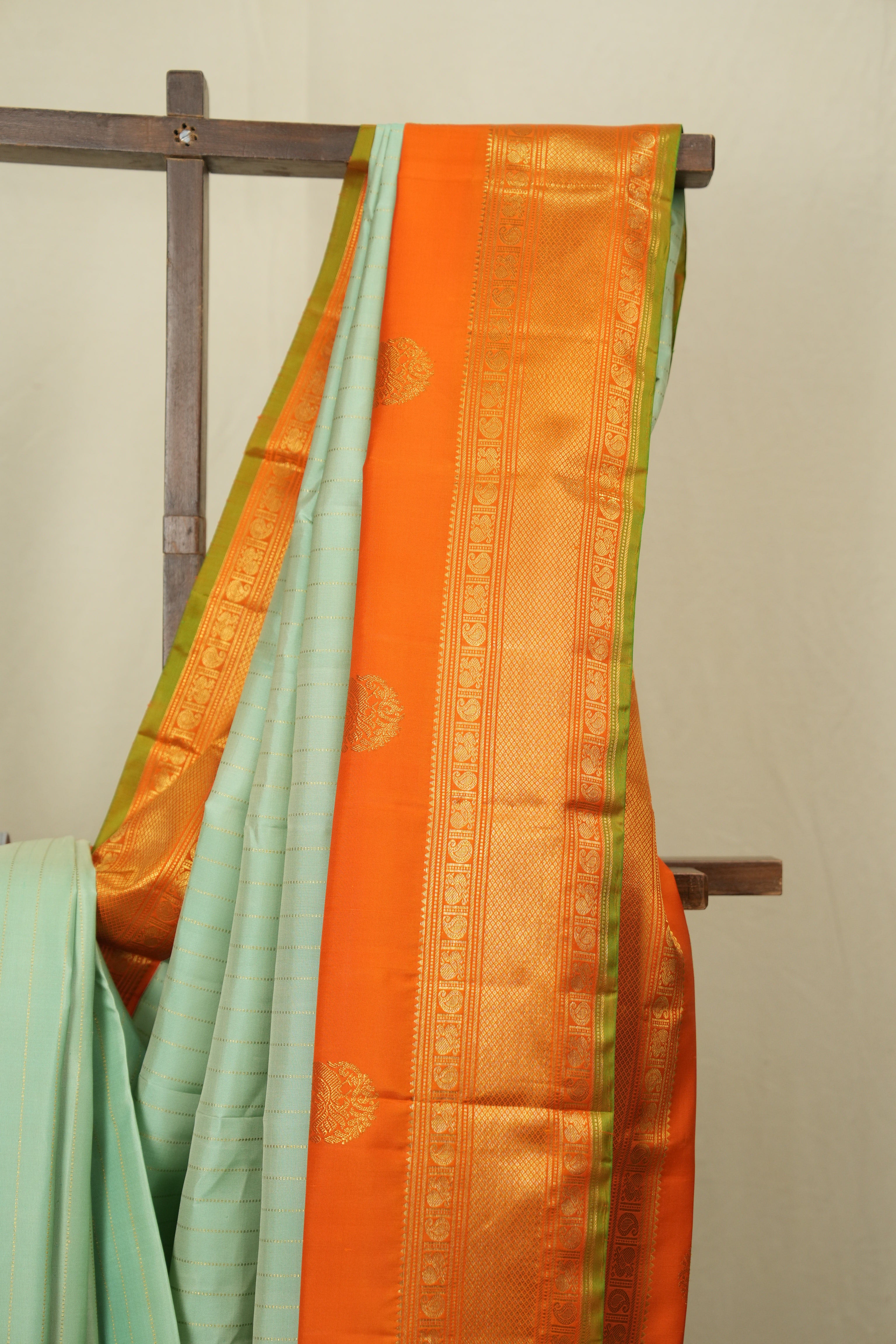 Pista Green Kanjivaram Silk Saree - SRPGKSS1073