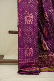Magenta Rajkot Patola Silk Saree - SRMRPSS634