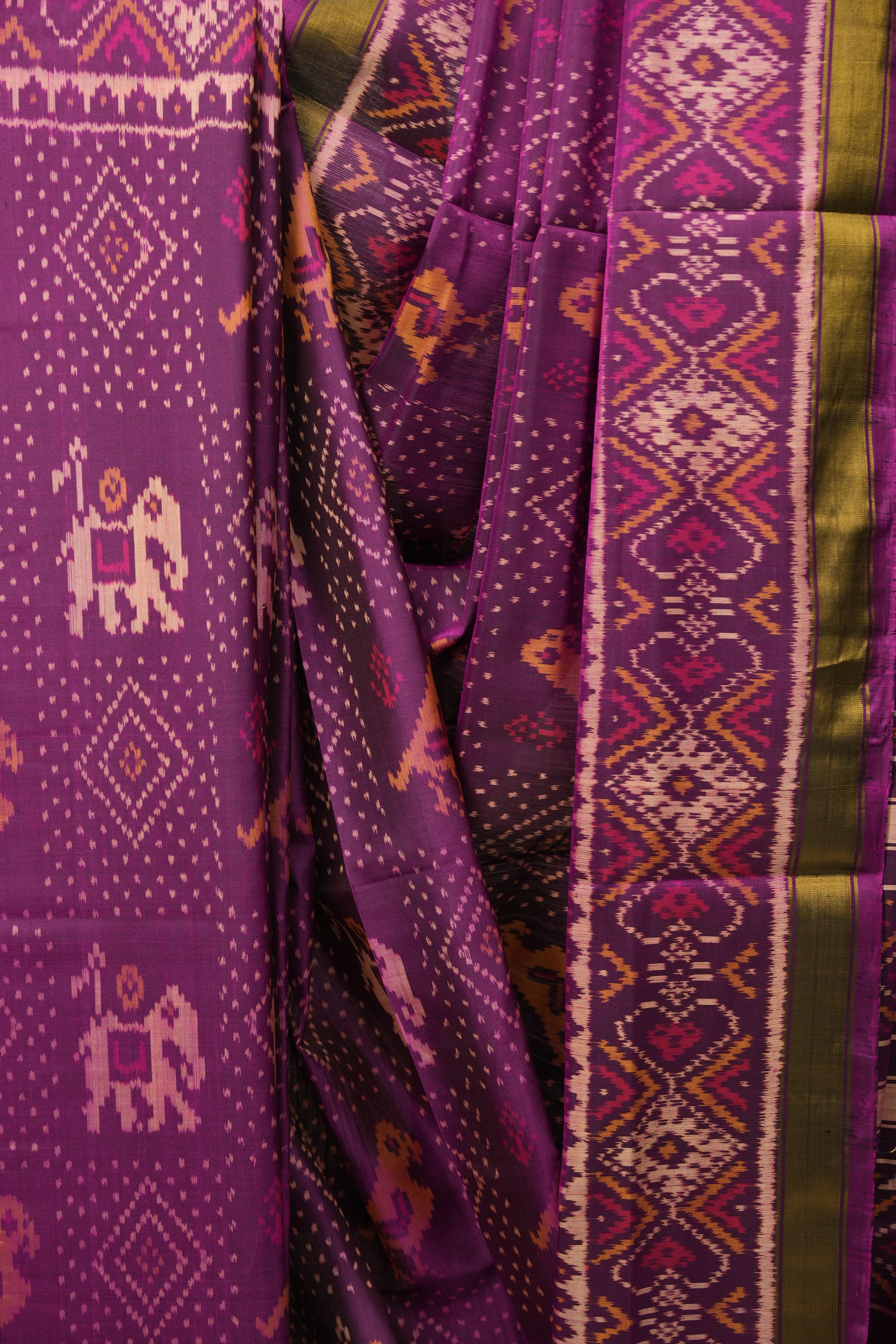Magenta Rajkot Patola Silk Saree - SRMRPSS634