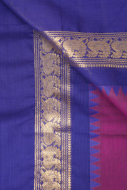 Magenta Kanchi Cotton Saree - SRMKCS952