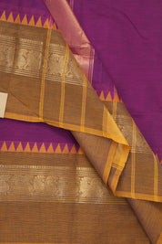 Magenta Kanchi Cotton Saree - SRMKCS952