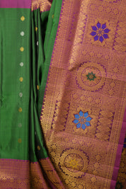 Green Gadwal Silk Saree - SRGGSS575