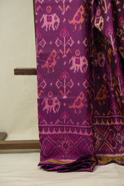 Magenta Rajkot Patola Silk Saree - SRMRPSS635