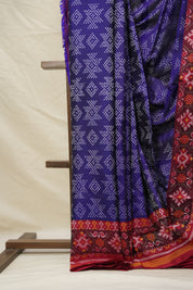 Navy Blue Patan Patola Silk Saree - SRNBPPSS543