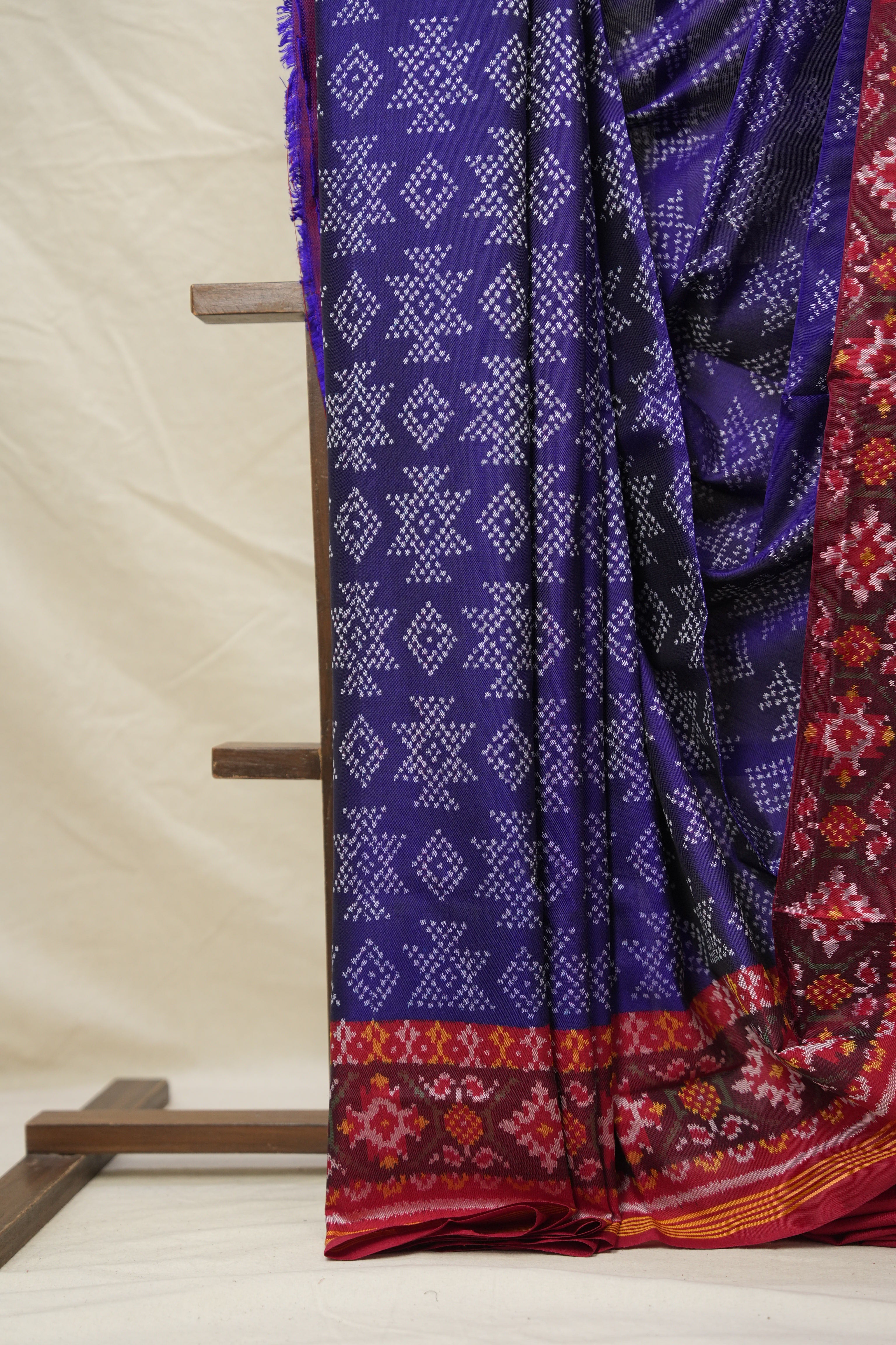 Navy Blue Patan Patola Silk Saree - SRNBPPSS543