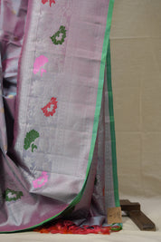 Two Tone Pink Gadwal Silk Saree - SRTTPGSS579