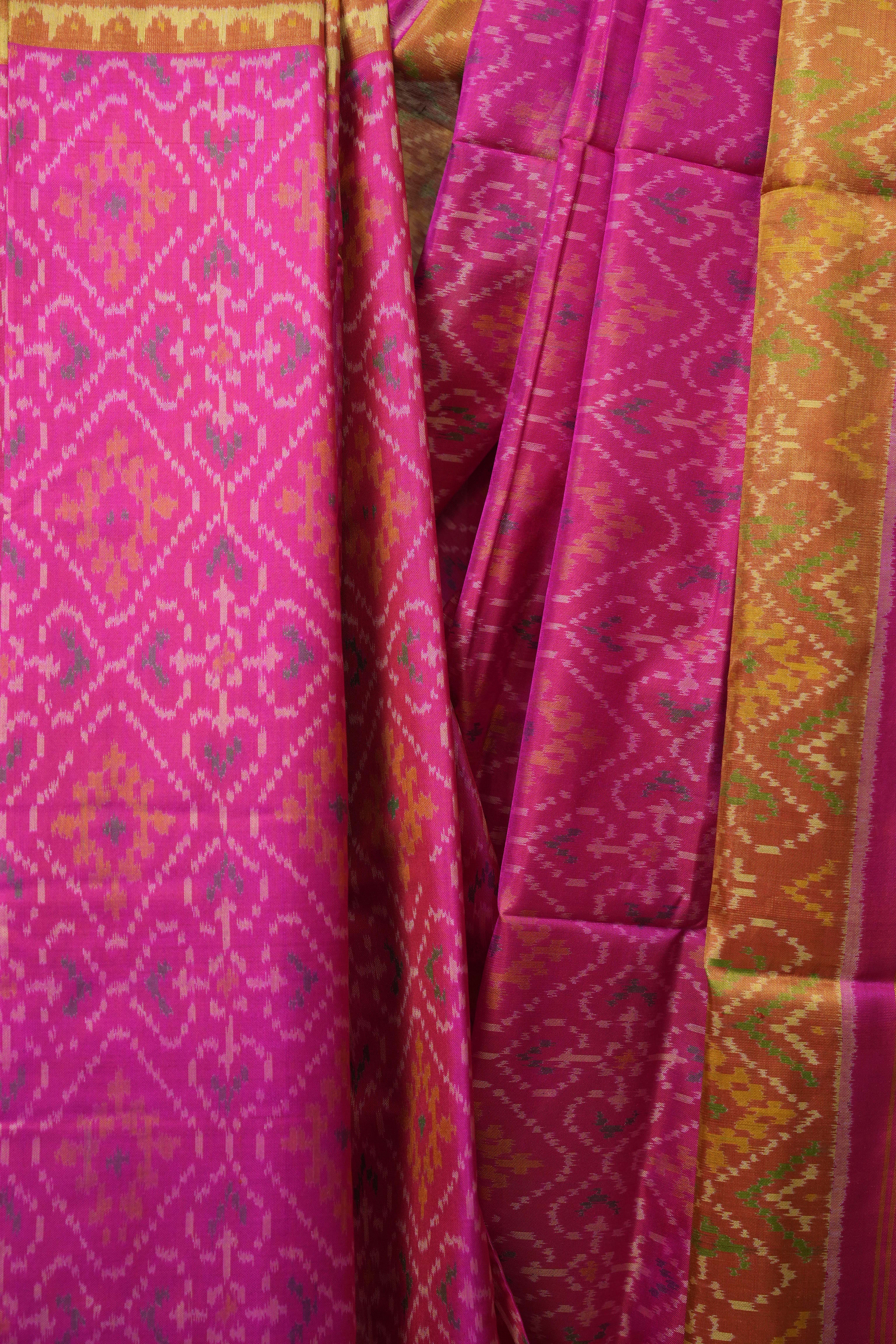 Pink Rajkot Patola Silk Saree - SRPRPSS628