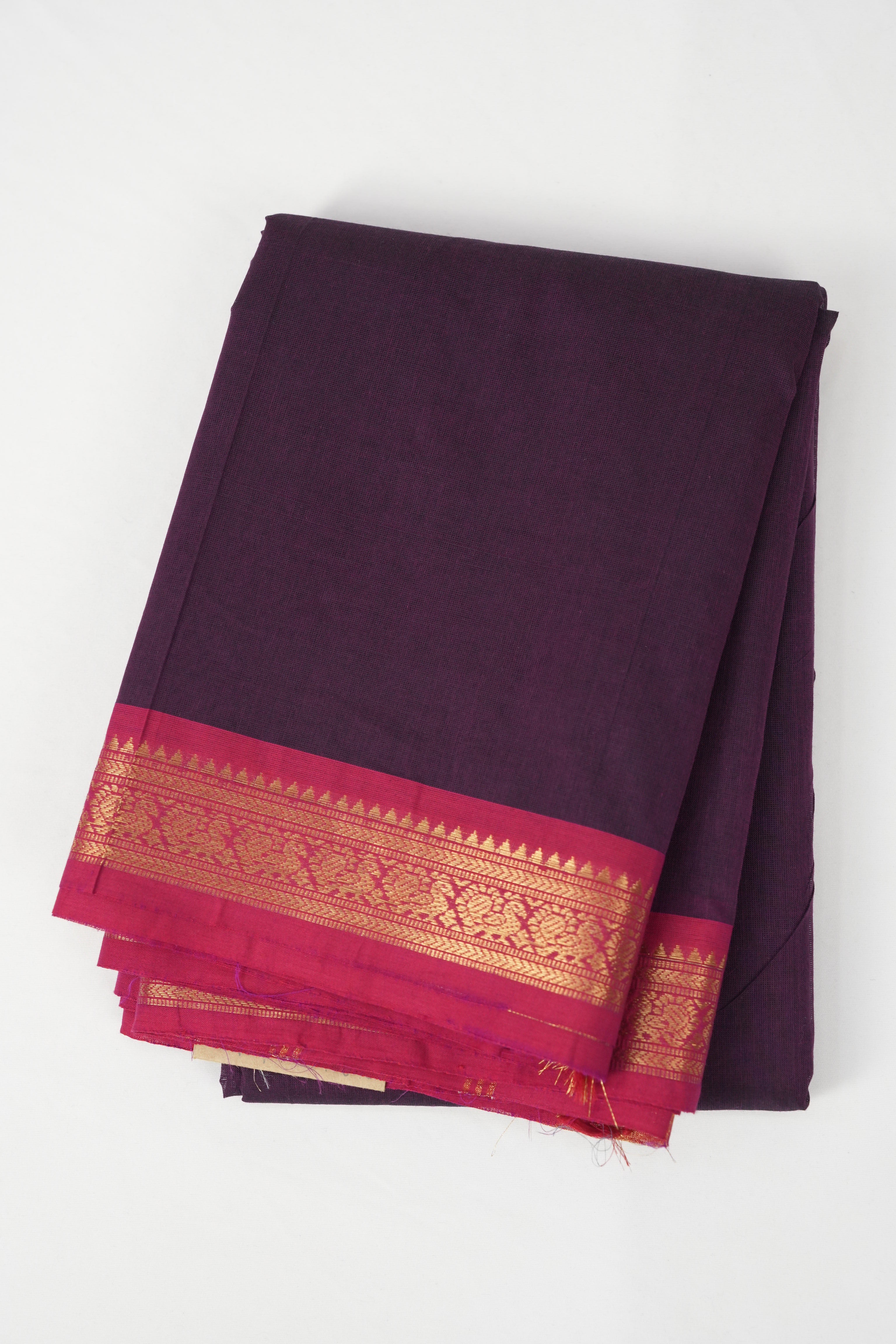 Purple Kanchi Cotton Saree - SRPKCS963