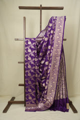 Purple Banarasi Silk Saree - SRPBSS929
