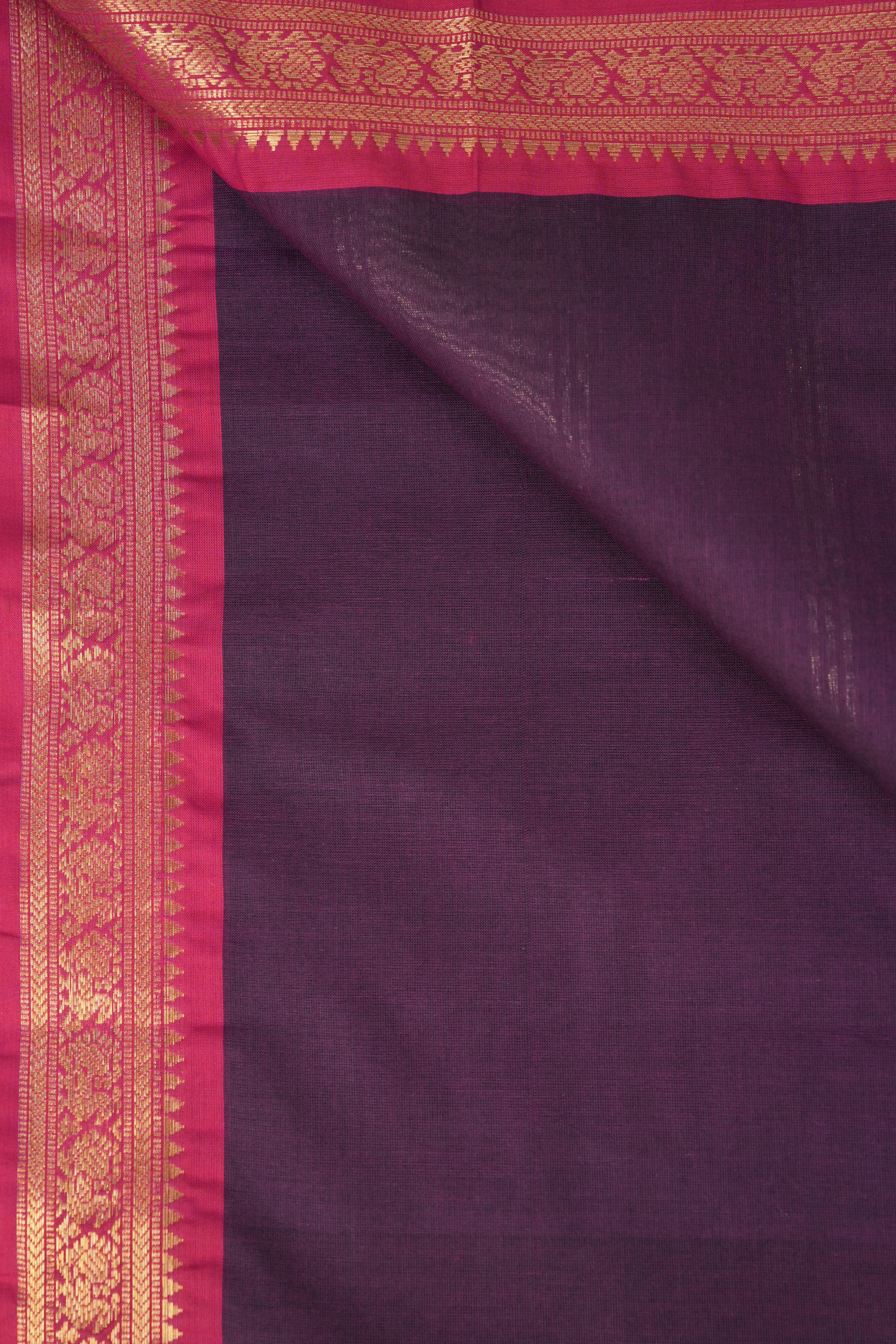 Purple Kanchi Cotton Saree - SRPKCS963