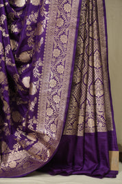 Purple Banarasi Silk Saree - SRPBSS929
