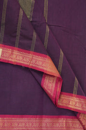 Purple Kanchi Cotton Saree - SRPKCS963
