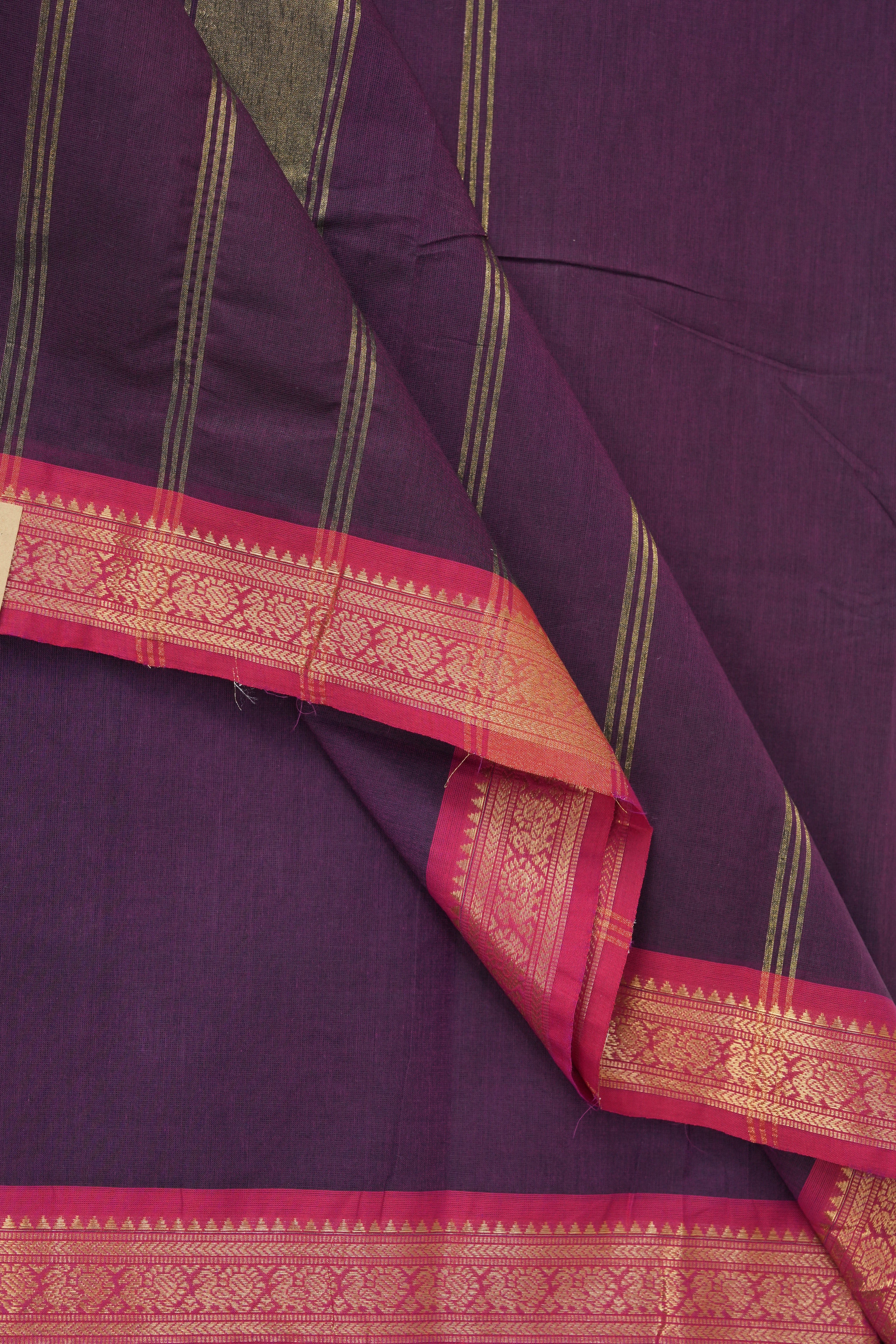 Purple Kanchi Cotton Saree - SRPKCS963
