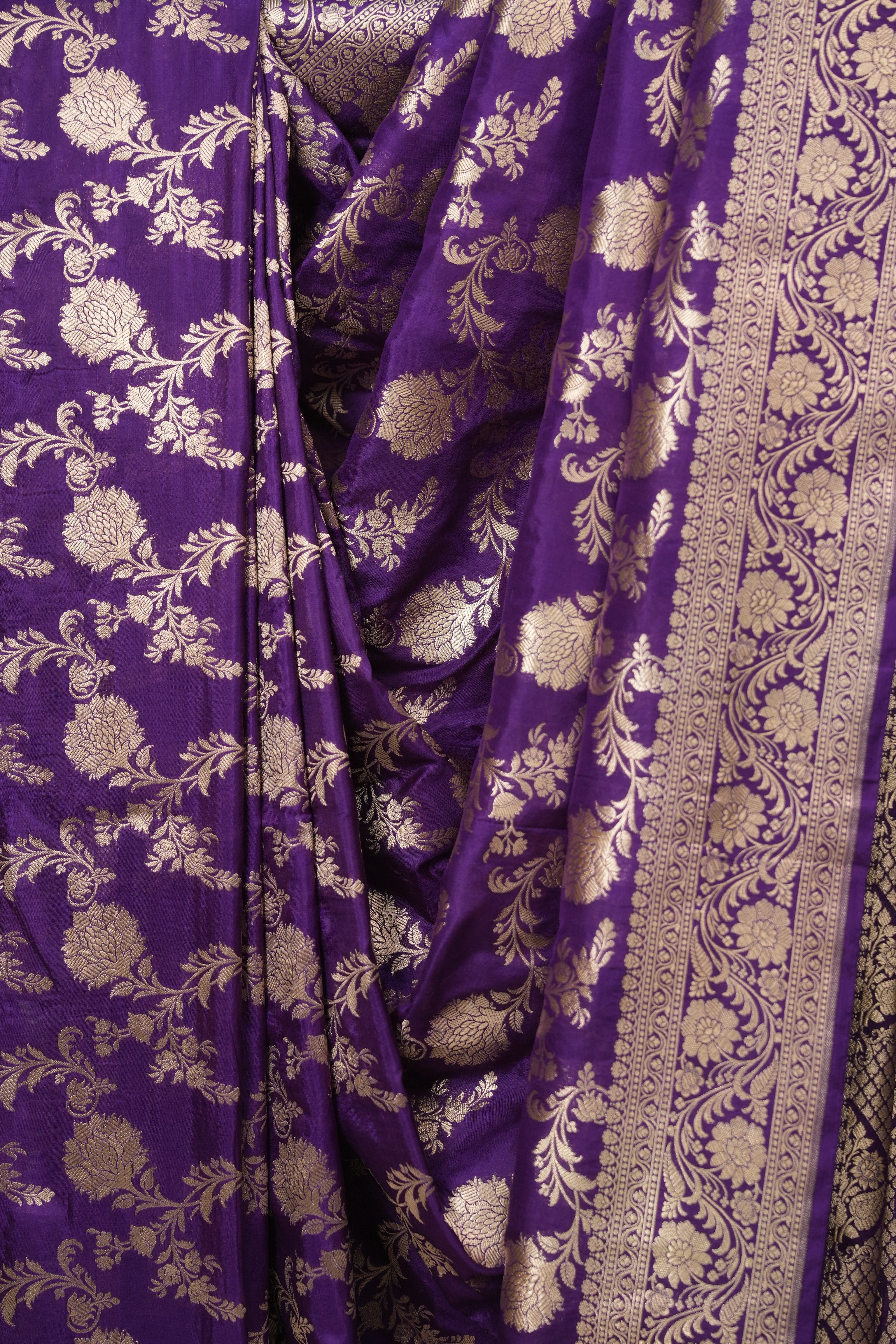 Purple Banarasi Silk Saree - SRPBSS929