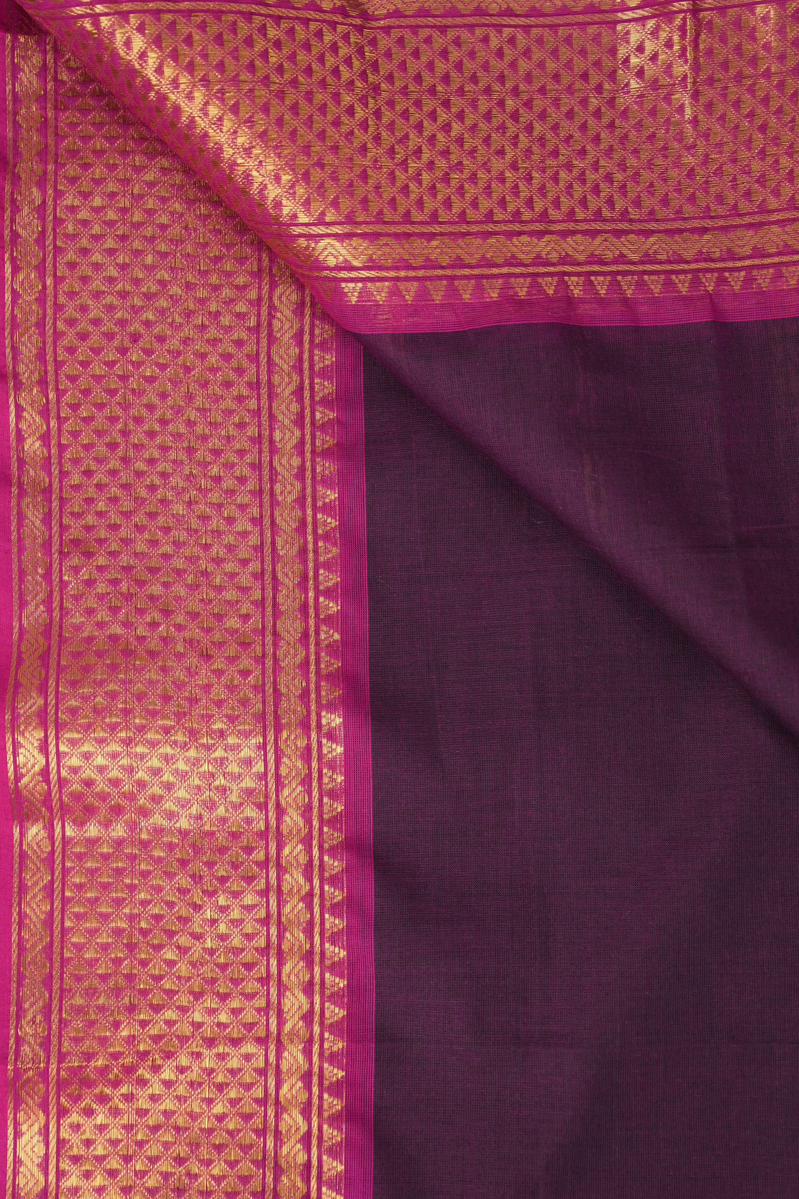 Plum Kanchi Cotton Saree - SRPKCS962