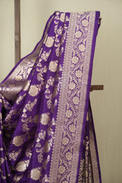 Purple Banarasi Silk Saree - SRPBSS929