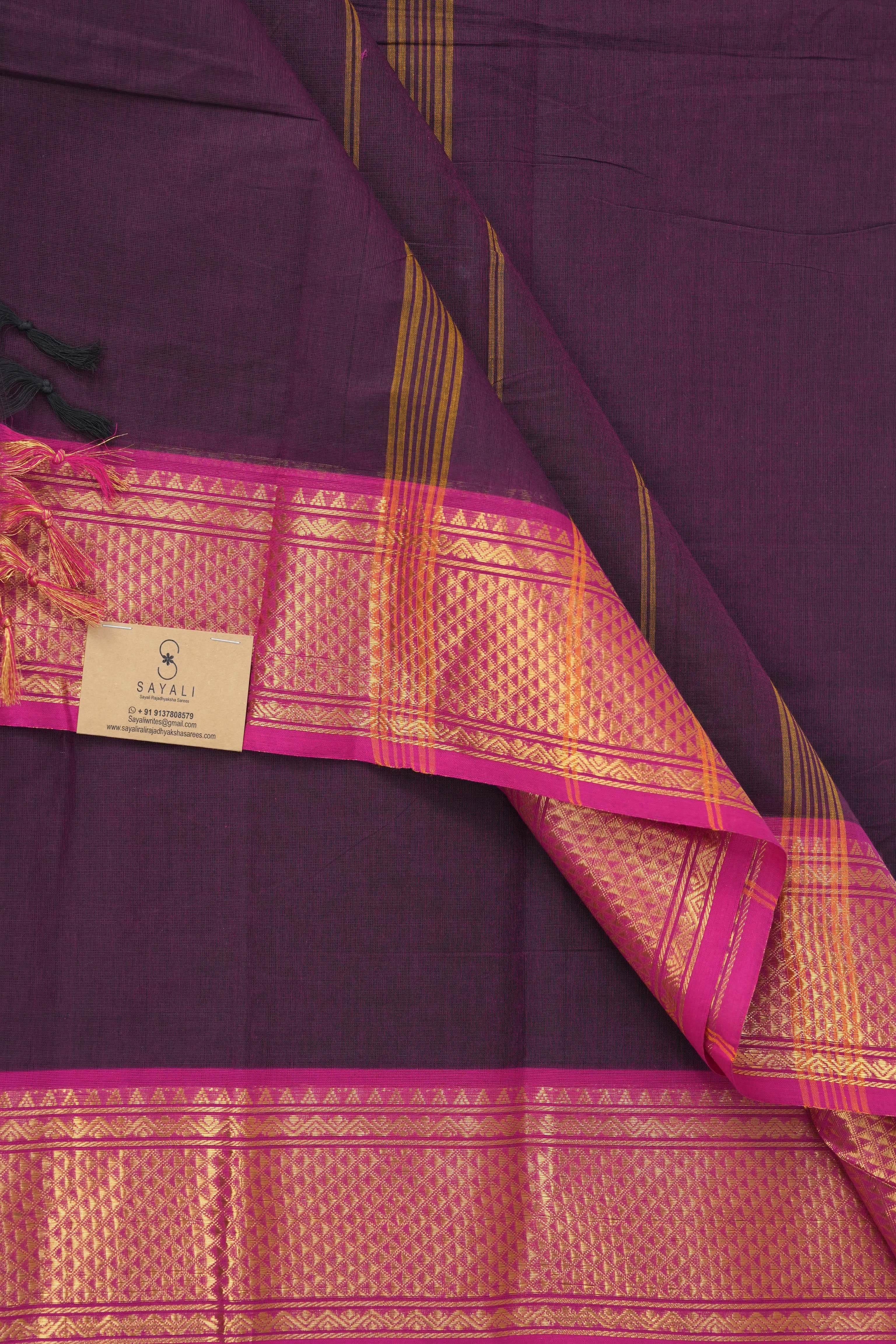 Plum Kanchi Cotton Saree - SRPKCS962