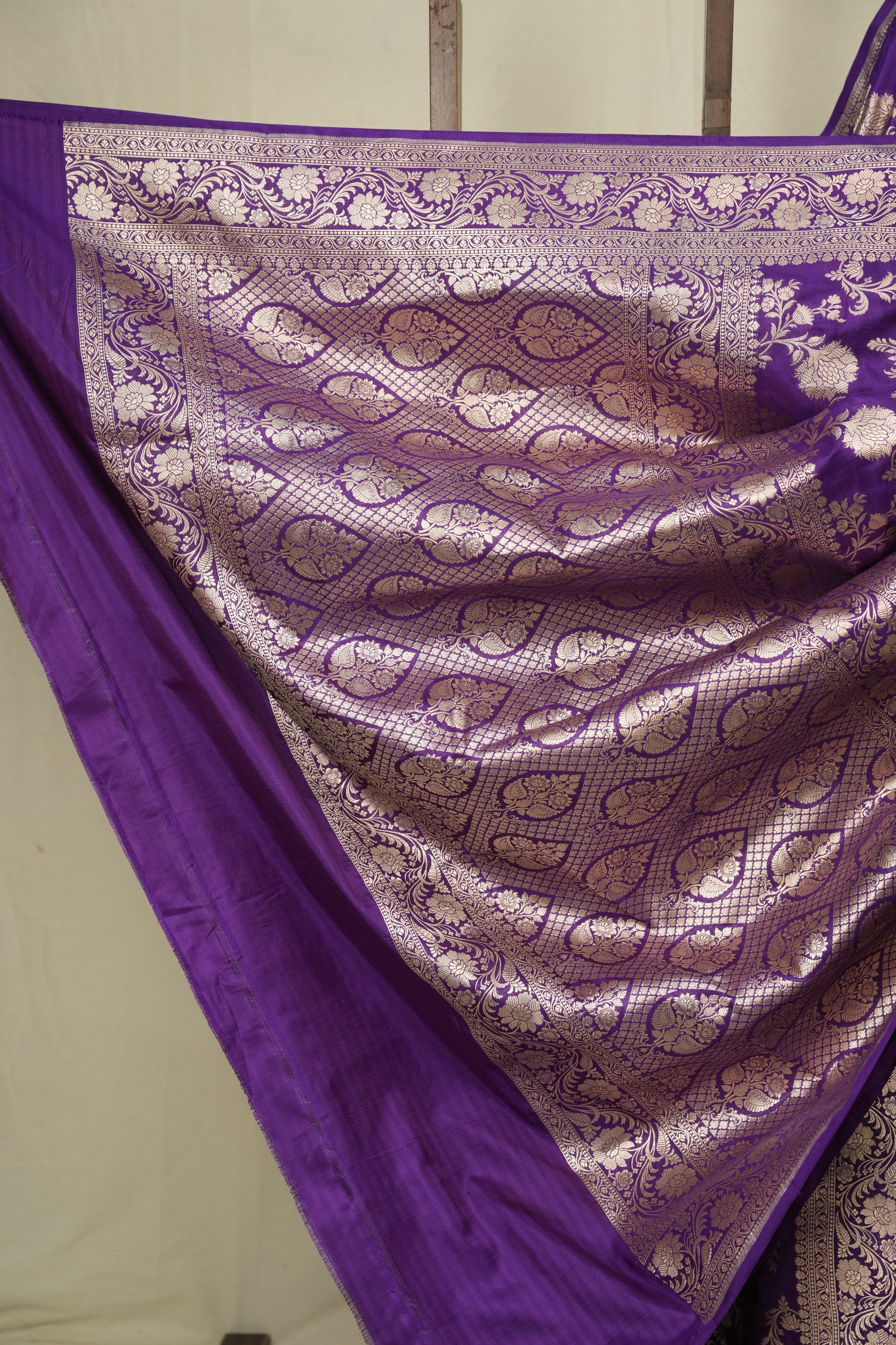 Purple Banarasi Silk Saree - SRPBSS929