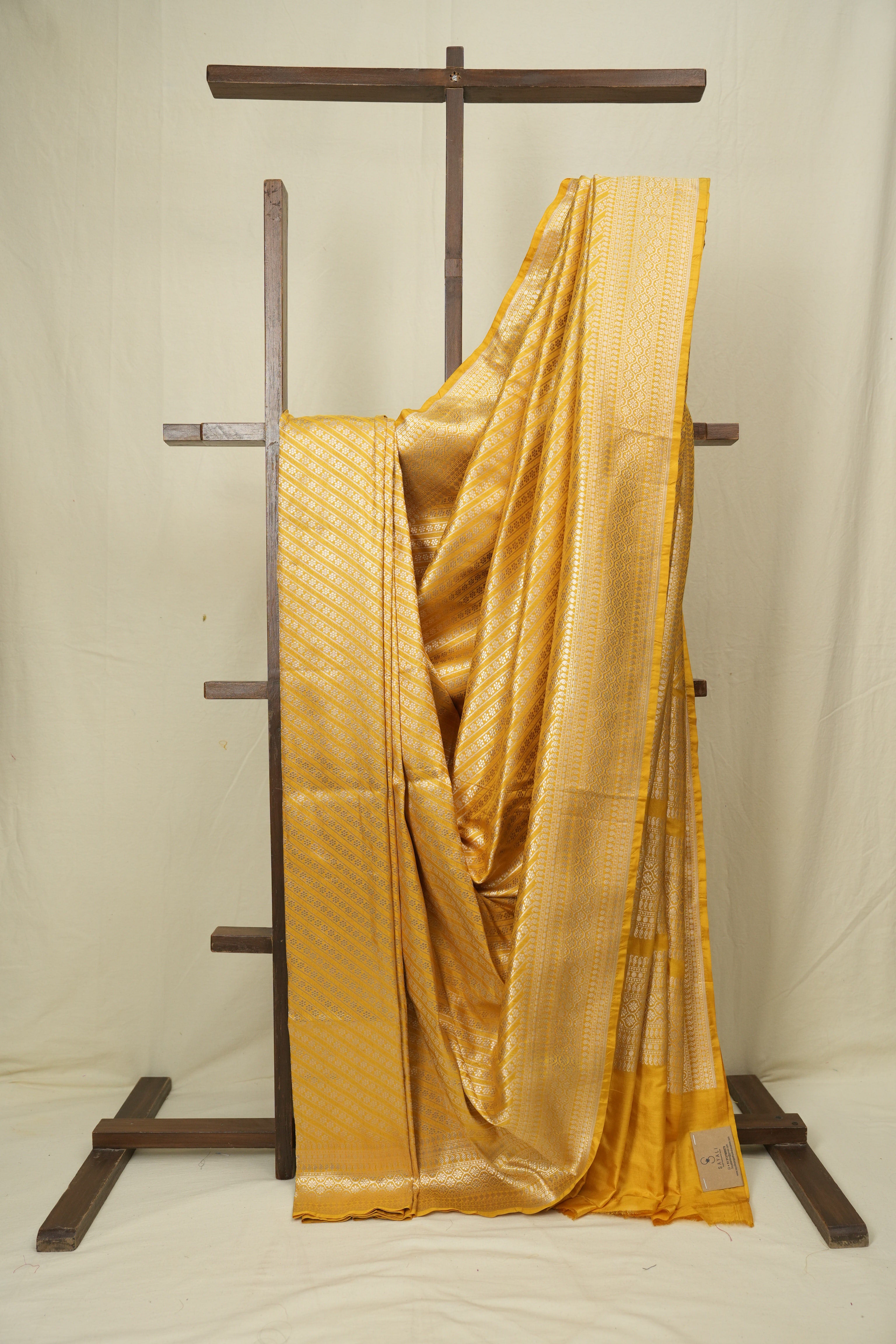 Yellow Banarasi Silk Saree - SRYBSS927