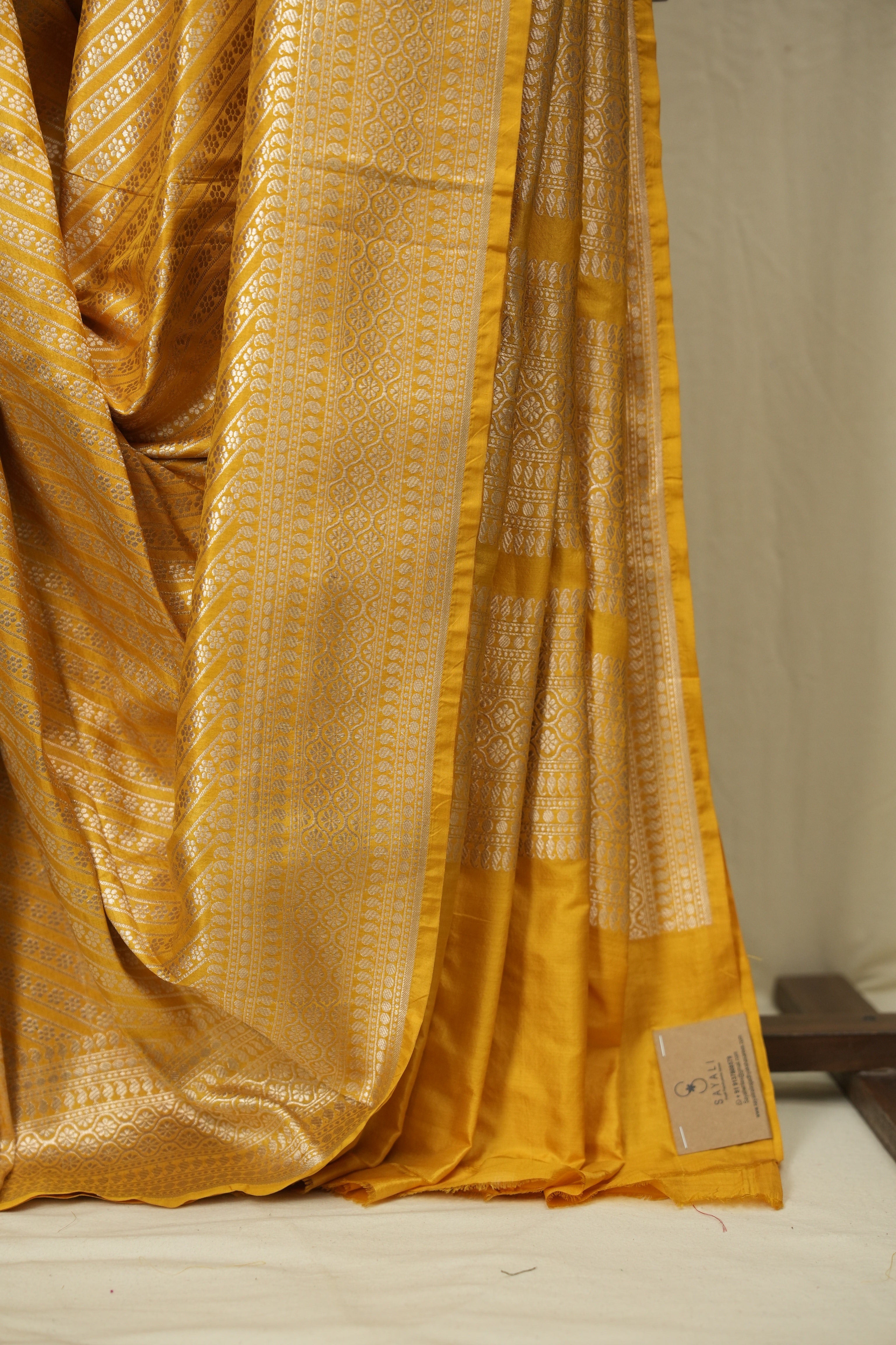 Yellow Banarasi Silk Saree - SRYBSS927