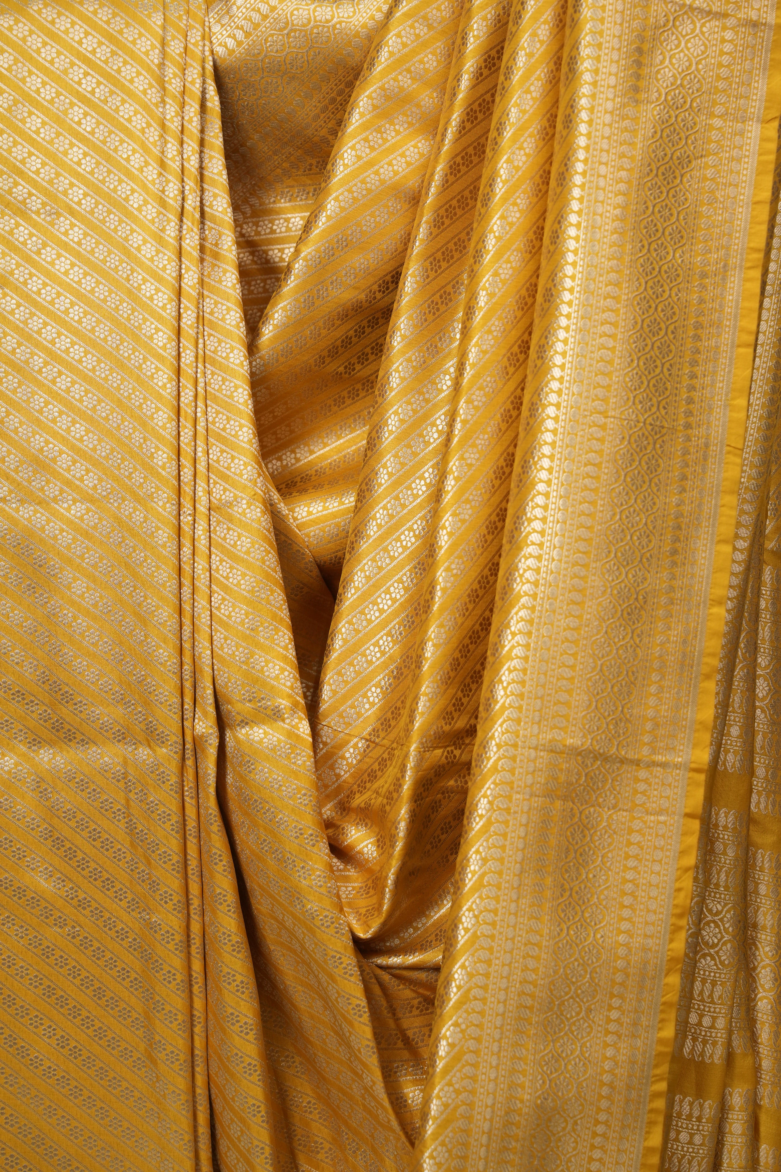Yellow Banarasi Silk Saree - SRYBSS927