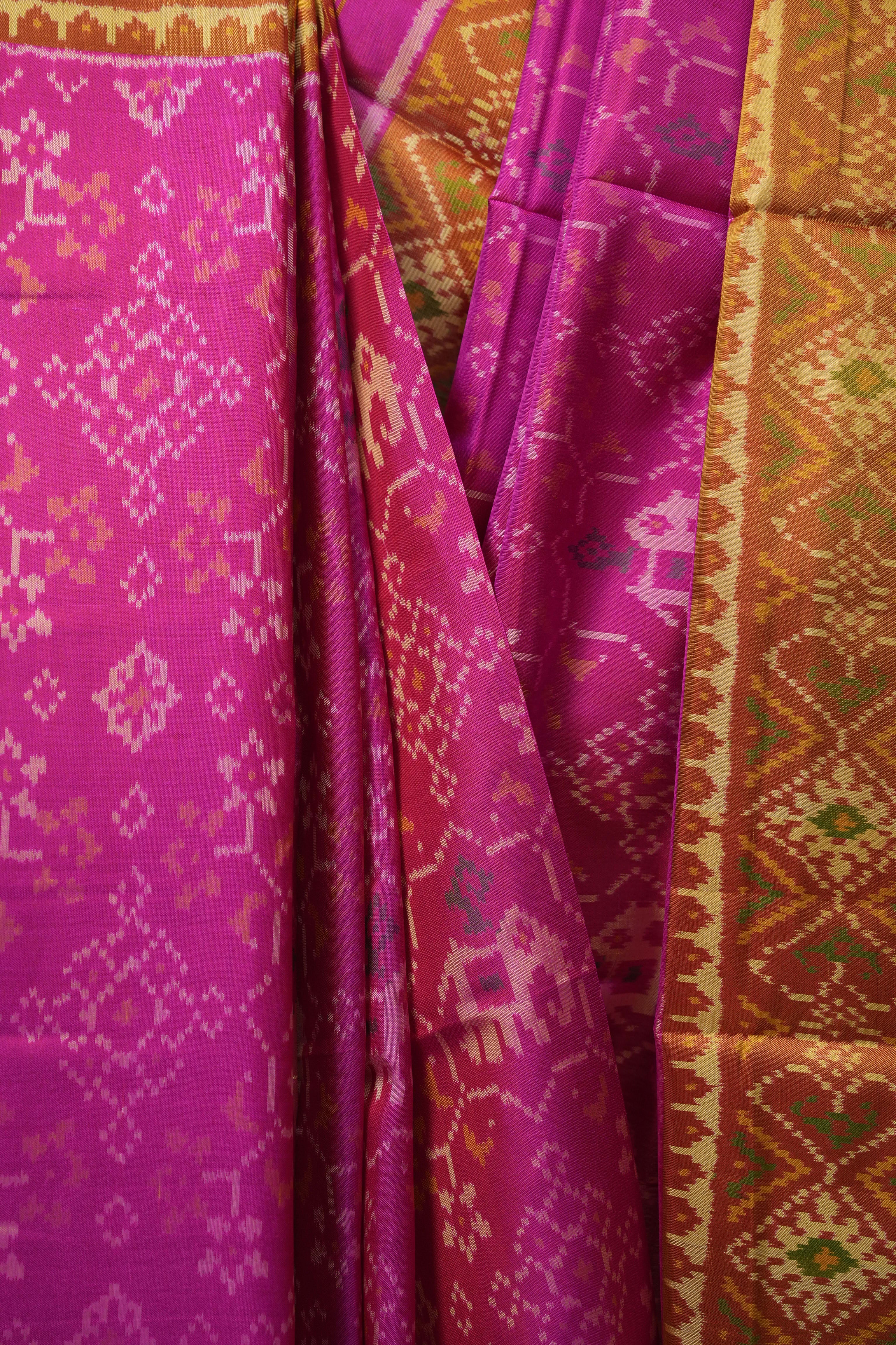 Rani Pink Rajkot Patola Silk Saree - SRRPRPSS622