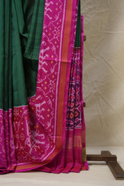 Green Pink Rajkot Patola Silk Saree - SRGPRPSS546