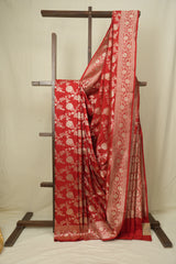 Red Banarasi Silk Saree - SRRBSS934