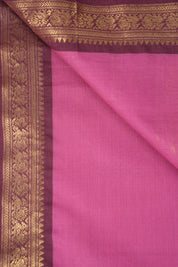 Cranberry Red Kanchi Cotton Saree - SRCRKCS959