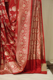 Red Banarasi Silk Saree - SRRBSS934