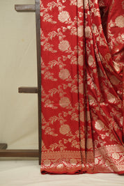 Red Banarasi Silk Saree - SRRBSS934