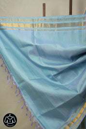 Pastel Peach Gadwal Silk Saree - SRPPGSS572