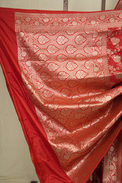 Red Banarasi Silk Saree - SRRBSS934